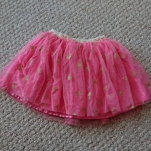 Minnie Mouse Tutu Skirt With Gold Glitter Silhouette size 4-5